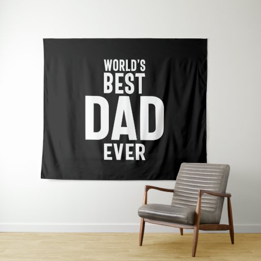 Mannen wereld beste vader ooit wandkleed (In Situ (horizontaal))