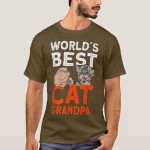 Mannen werelden Best Cat Grandpa Cute Cat T-shirt