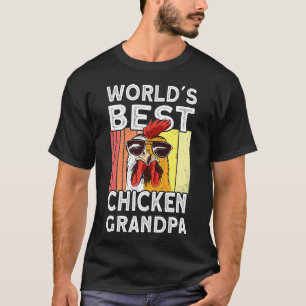 Mannen werelden Best Chicken Grandpa Farmer Rooste T-shirt