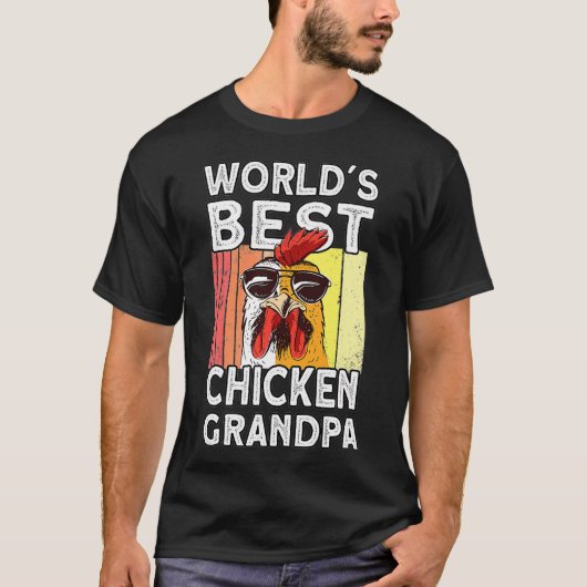Mannen werelden Best Chicken Grandpa Farmer Rooste T-shirt (Voorkant)