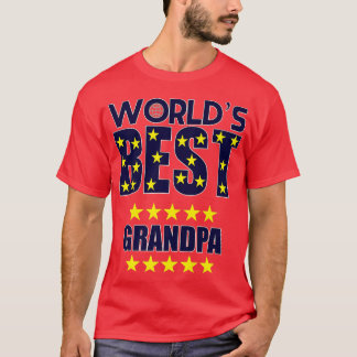Mannen werelden Best Grandpa Funny Grandfather Hum T-shirt