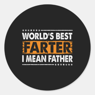 Mannen werelden Beste boer ik bedoel vaderdag Ronde Sticker