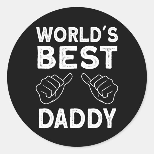 Mannen werelden beste papa, binnenkort vader worde ronde sticker (Voorkant)