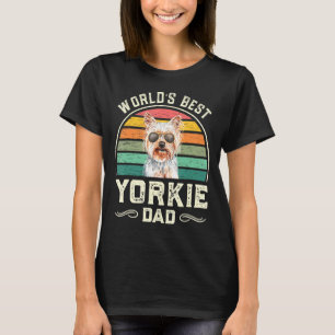 Mannen Werelden Beste Yorkie Papa Vintage Yorkshir T-shirt