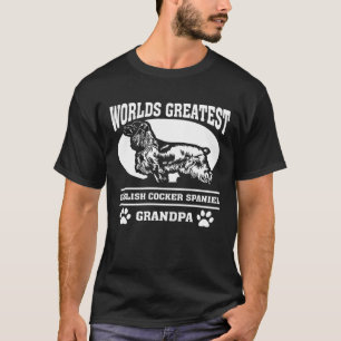 Mannen werelden Groot Engels Cocker Spaniel Grandp T-shirt