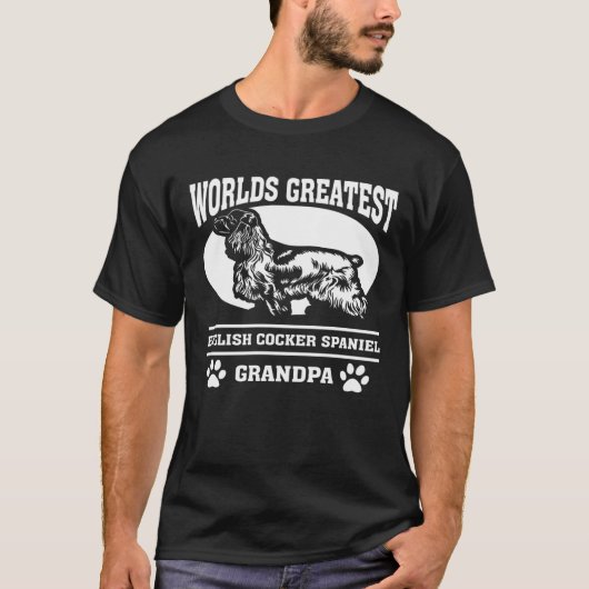 Mannen werelden Groot Engels Cocker Spaniel Grandp T-shirt (Voorkant)