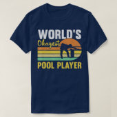 Mannen werelden Okayest Pool Player Retro Funny Bi T-shirt (Design voorkant)
