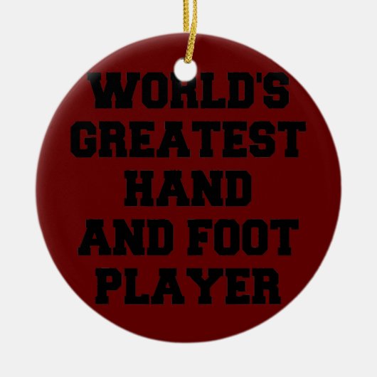Mannen wereld's Greatest Hand and and Foot Player Keramisch Ornament (Voorkant)
