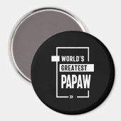 Mannen wereld's grootste papaw Gift Magneet (Voorkant / Achterkant)