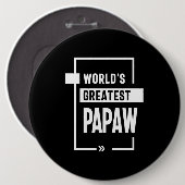 Mannen wereld's grootste papaw Gift Ronde Button 6,0 Cm (Voorkant /achterkant)