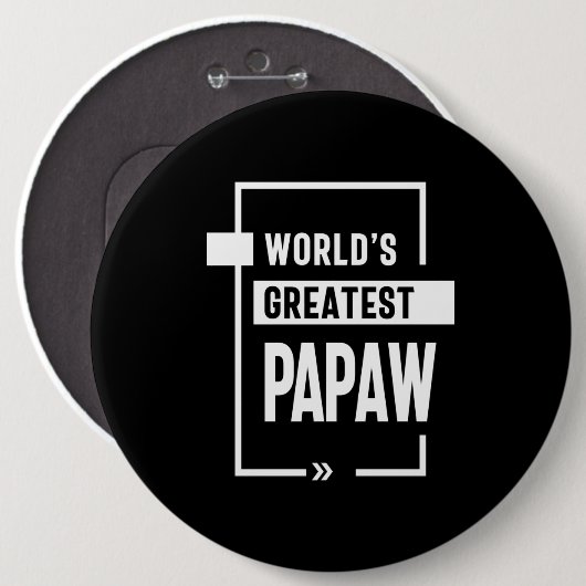 Mannen wereld's grootste papaw Gift Ronde Button 6,0 Cm (Voorkant /achterkant)