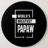 Mannen wereld's grootste papaw Gift Ronde Button 6,0 Cm (Voorkant)