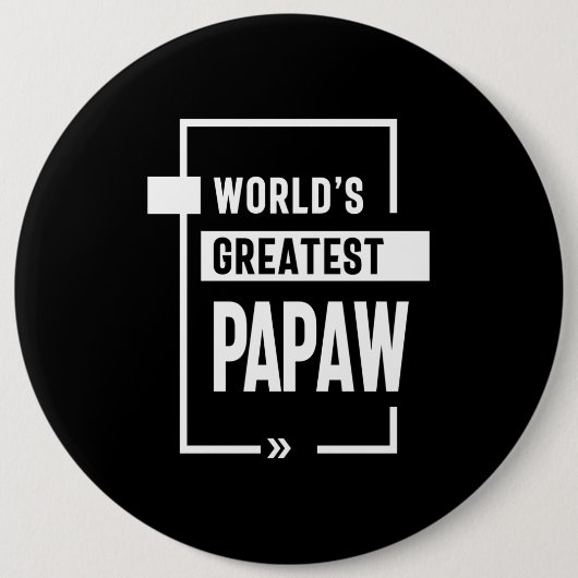 Mannen wereld's grootste papaw Gift Ronde Button 6,0 Cm (Voorkant)