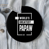 Mannen wereld's grootste papaw Gift Ronde Button 6,0 Cm (In situ)