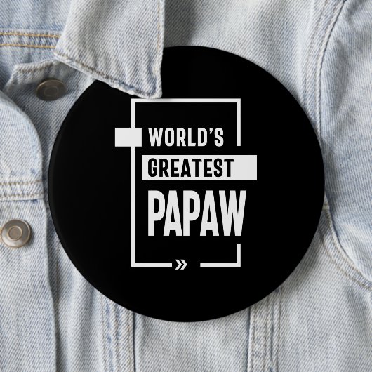 Mannen wereld's grootste papaw Gift Ronde Button 6,0 Cm (In situ)