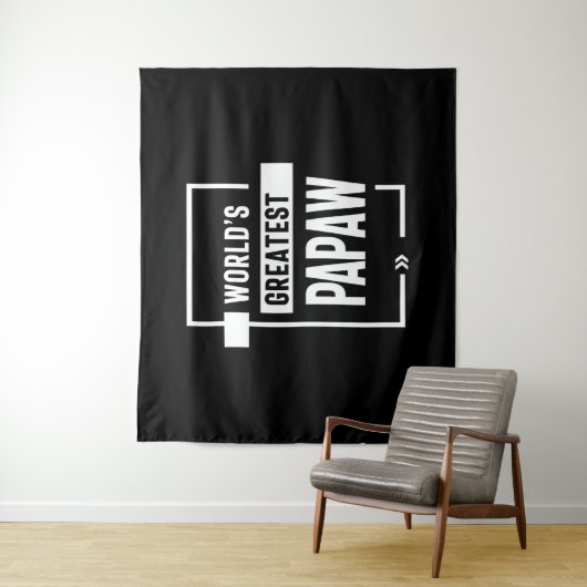 Mannen wereld's grootste papaw Gift Wandkleed (In situ)