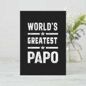 Mannen wereld's grootste papo Funny - Vaderdag Bedankkaart (Staand voorkant)