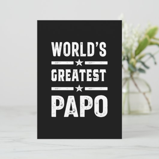 Mannen wereld's grootste papo Funny - Vaderdag Bedankkaart (Staand voorkant)