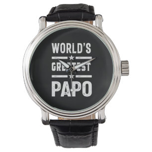 Mannen wereld's grootste papo Funny - Vaderdag Horloge
