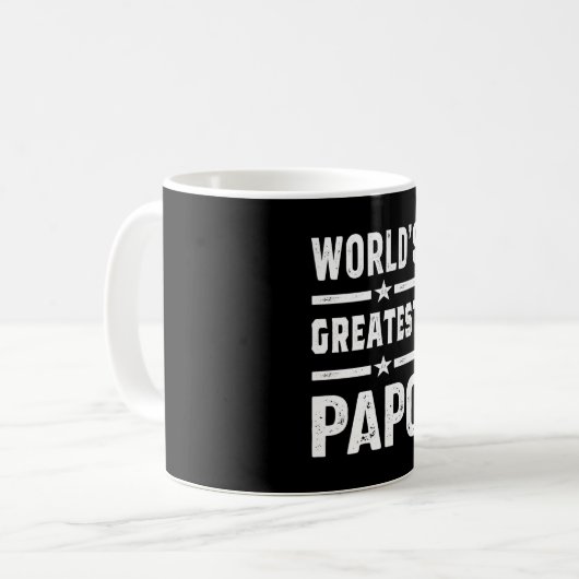 Mannen wereld's grootste papo Funny - Vaderdag Koffiemok (Voorkant links)