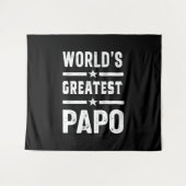 Mannen wereld's grootste papo Funny - Vaderdag Wandkleed (Voorkant (horizontaal))