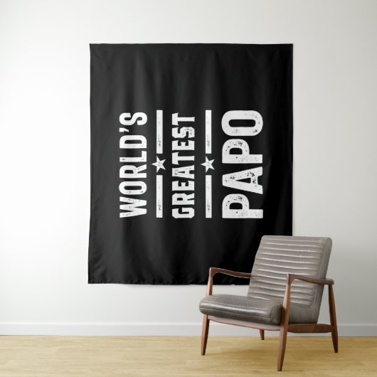 Mannen wereld's grootste papo Funny - Vaderdag Wandkleed (In situ)