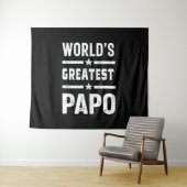 Mannen wereld's grootste papo Funny - Vaderdag Wandkleed (In Situ (horizontaal))