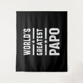 Mannen wereld's grootste papo Funny - Vaderdag Wandkleed (Voorkant)