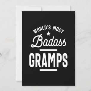 Mannen wereld's meest badass Gramps Grandpa Gift Kaart