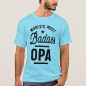 Mannen wereld's meest Badass Opa Grandpa Gift T-shirt (Voorkant)