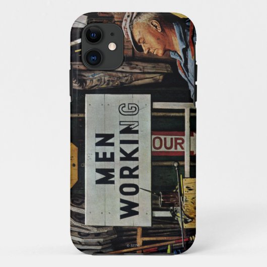 Mannen werken Case-Mate iPhone case (Achterkant)