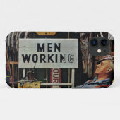 Mannen werken Case-Mate iPhone case (Achterkant (horizontaal))