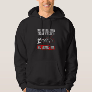 Mannen werken harder rijden sneller RC Racer versl Hoodie