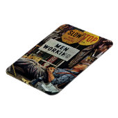 Mannen werken magneet (Linkerzijde)