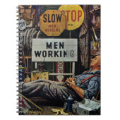 Mannen werken notitieboek (Voorkant)