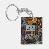 Mannen werken sleutelhanger (Voorkant Links)