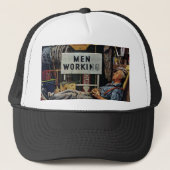 Mannen werken trucker pet (Voorkant)