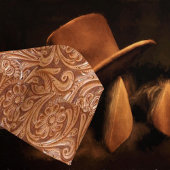 Mannen Westerne lederen print Stropdas