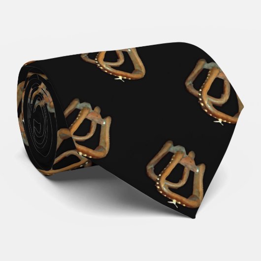 Mannen Westerne Saddle Stirrup Print Stropdas (Opgerold)