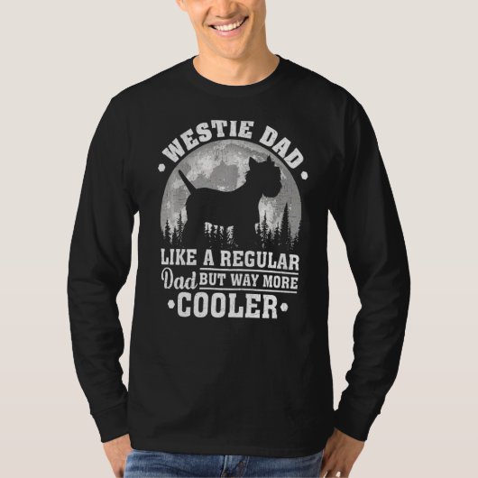 Mannen Westie Pap Als een Regular Pap Westie Honde T-shirt (Voorkant)