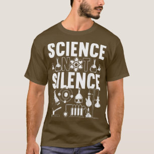 Mannen wetenschap geen stilte 1410 t-shirt