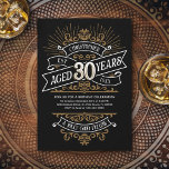 Mannen whisky 30e verjaardag kaart<br><div class="desc">Viel de grote 3-0 met stijl en humor met dit whisky-geïnspireerde verjaardagsontwerp. De zwarte, goudkleurige en witte typografie is en elegant, wat het een klassiek retro gevoel geeft. Ideaal voor man (of vrouw!) in je leven die van hun schotel, geesten, bourbon en andere drink houdt. Biedt een aanpasbaar whisky-labelontwerp met...</div>