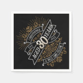 Mannen whisky 30e verjaardag servet (Voorkant)