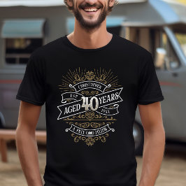 Mannen whisky 40e verjaardag t-shirt