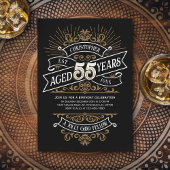 Mannen whisky 55ste verjaardag kaart