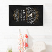 Mannen whisky 70e verjaardag spandoek (Insitu)