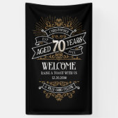 Mannen whisky 70e verjaardag spandoek (Verticaal)