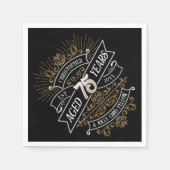 Mannen whisky 75ste verjaardag servet (Voorkant)