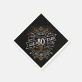 Mannen whisky 80ste verjaardag servet (Hoek)