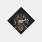 Mannen whisky 90e verjaardag servet (Hoek)